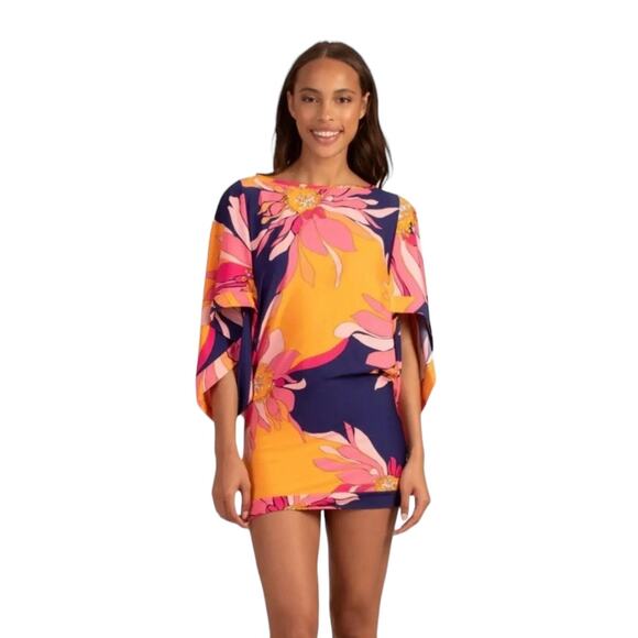 NWT! Trina Turk Breeze Swim Tunic Dress in Floral Print - Size Large - Picture 1 of 9